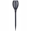 Lampka solarna ogrodowa wbijana pochodnia ciepły żółty czarna 58 cm 1szt