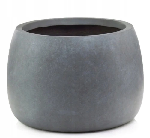 Doniczka ceramiczna misa dekoracyjna struktura betonu szara 33 cm