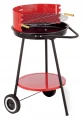 Grill węglowy ogrodowy okrągły stalowy otwarty 42cm