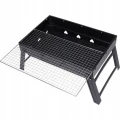 Grill węglowy składany turystyczny stalowy składany 49cm