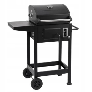 Grill węglowy ogrodowy ruszt żeliwny regulowany termometr przenośny 86cm