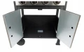 Grill gazowy ogrodowy 4 palniki ruszt żeliwny 2,7kW 118cm