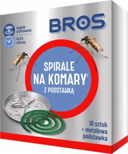 Bros Spirala przeciwko komarom i meszkom z podstawką 10szt