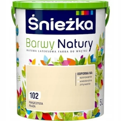Śnieżka Barwy Natury lateksowa farba do wnętrz Piaszczysta Plaża 5L