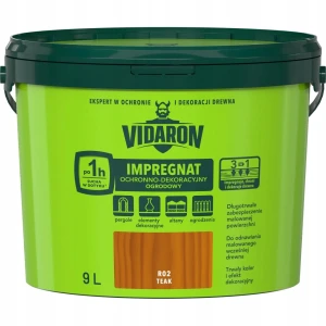 Vidaron Impregnat ochronno-dekoracyjny ogrodowy do drewna Teak 9L