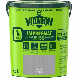 Vidaron Impregnat ochronno-dekoracyjny ogrodowy do drewna Szary 4,5L