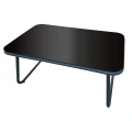 Zestaw mebli ogrodowych sofa 2 fotele i stolik czarny
