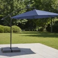 Parasol ogrodowy boczny na stelażu komfortowy cień niebieski 300cm