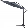 Parasol ogrodowy boczny na stelażu komfortowy cień grafitowy 300cm