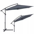 Parasol ogrodowy boczny na stelażu komfortowy cień grafitowy 300cm