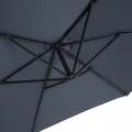 Parasol ogrodowy boczny na stelażu komfortowy cień grafitowy 300cm