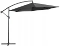 Parasol ogrodowy boczny na stelażu komfortowy cień grafitowy 300cm