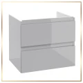 Szafka łazienkowa z umywalką wisząca Szary Połysk 60x45x65cm Diamente