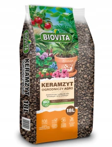 Biovita Keramzyt ogrodniczy 8-16 mm doniczkowy wydajny czysty 18L