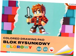 Blok rysunkowy kolorowy Pixel A4 20 kartek