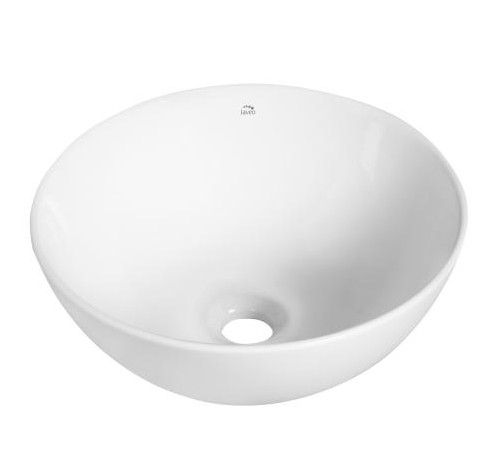 Umywalka nablatowa ceramiczna okrągła biała 32,5cm