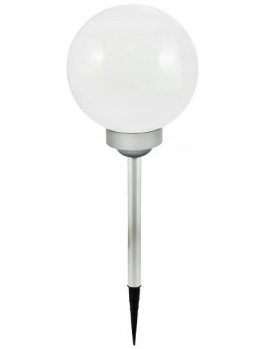 Lampka solarna ogrodowa wbijana kula RGB srebrna 22,5cm 1szt