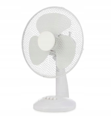 Cyrkulator biurkowy stołowy wentylator biały 30cm 35W