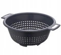 Cedzak durszlak okrągły plastikowy z uchwytami szary 24 cm