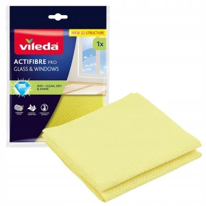 Vileda Actifibre Pro Ściereczka do okien luster szkła żółta 1szt