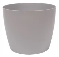 Doniczka plastikowa osłonka okrągła gładka szara 19cm