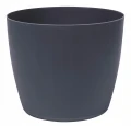 Doniczka plastikowa osłonka okrągła gładka antracyt 15cm