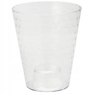 Doniczka plastikowa osłonka na storczyka transparentna 13cm Diament
