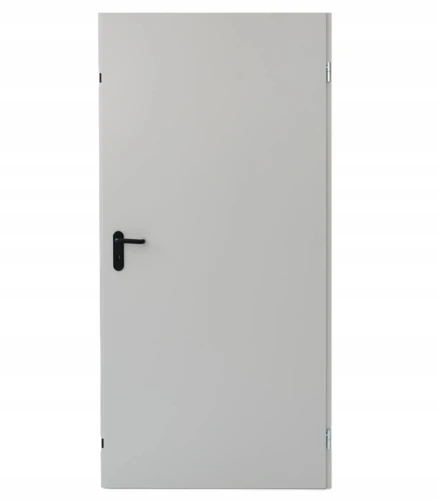 Drzwi stalowe zewnętrzne techniczne z ościeżnicą uniwersalne szare 80x200cm
