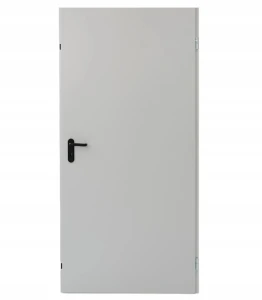Drzwi stalowe zewnętrzne techniczne z ościeżnicą uniwersalne szare 70x200cm