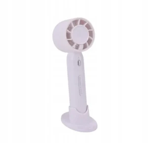 Mini wentylator ręczny kompaktowy USB biały 17cm 1szt