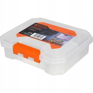 Tactix Organizer plastikowy z przegródkami pojemnik transparentny 16,5x18cm
