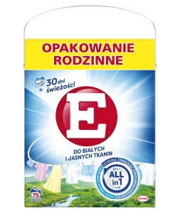 E Proszek do prania do białych i jasnych tkanin 75 prań 3,75 kg
