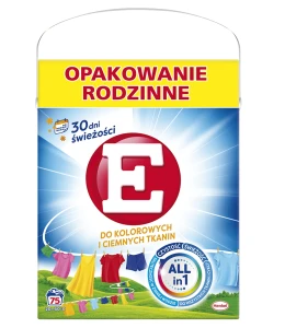 E Proszek do prania do kolorowych i ciemnych tkanin 75 prań 3,75 kg