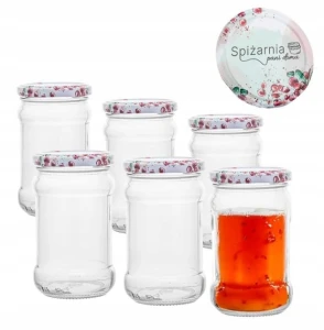 Słoiki szklane na przetwory z zakrętkami 315 ml 6 szt