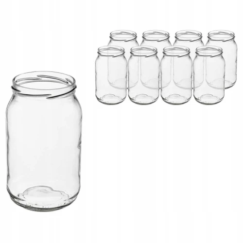 Słoiki szklane na przetwory duże 900ml 8 sztuk