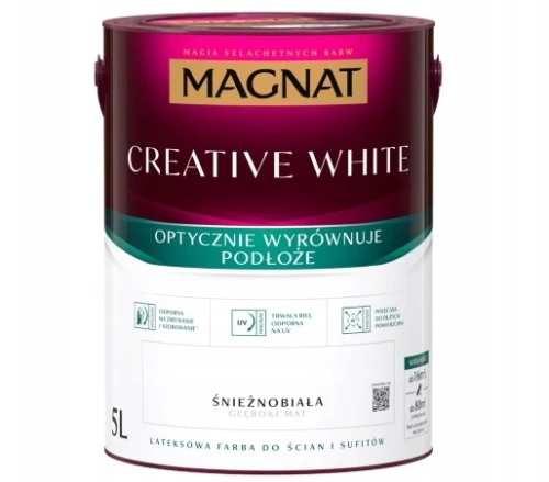 Magnat Creative White Farba lateksowa ścienna Śnieżnobiała 5L