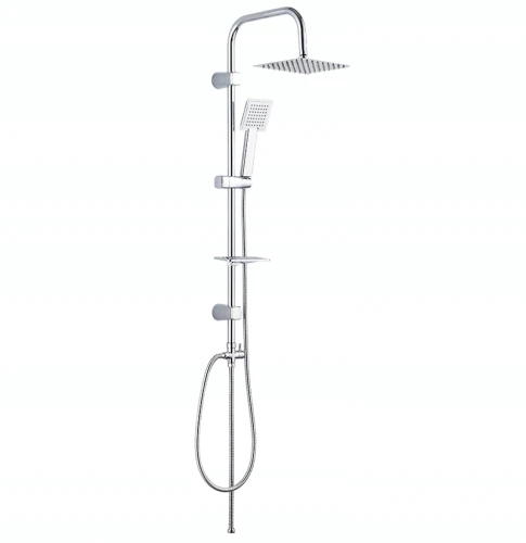 Kolumna natryskowa deszczownica z słuchawką natynkowa chrom 100cm Drop
