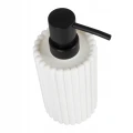 Dozownik do mydła w płynie tworzywo sztuczne ryflowany biały 350ml