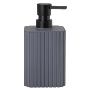 Dozownik do mydła w płynie tworzywo sztuczne ryflowany szary 400ml Arieta