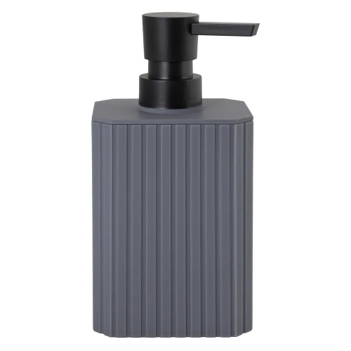 Dozownik do mydła w płynie tworzywo sztuczne ryflowany szary 400ml Arieta