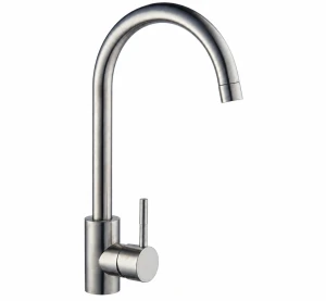 Bateria kuchenna zlewozmywakowa stojąca z obrotową wylewką inox Resta
