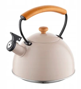 Czajnik tradycyjny stalowy beżowy Retro na indukcję i kuchenkę gazową 1,8L 