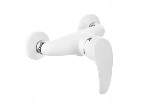 Bateria prysznicowa ścienna biała Kakadu