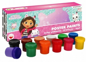 Starpak Farby plakatowe szkolne Koci Domek Gabi 20ml 12 kolorów