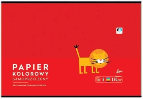Papier kolorowy samoprzylepny blok szkolny B4 8 kolorów