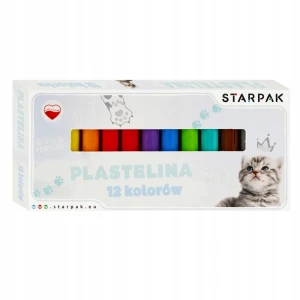 Starpak Plastelina szkolna Cuties Kotki 12 kolorów
