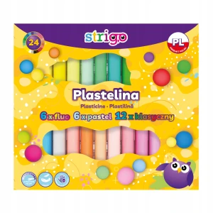 Strigo Plastelina szkolna kolorowa 24 kolory