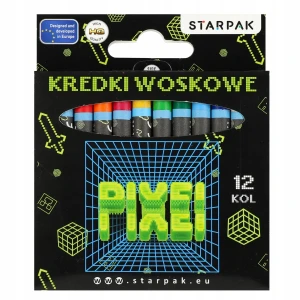 Starpak Kredki świecowe woskowe Pixel Game 12 kolorów
