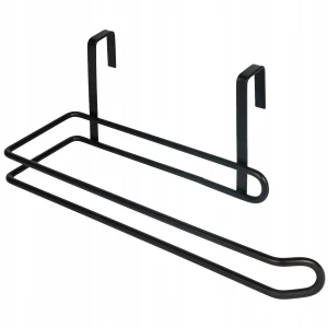 Uchwyt na ręcznik papierowy zawieszany metalowy czarny 25cm
