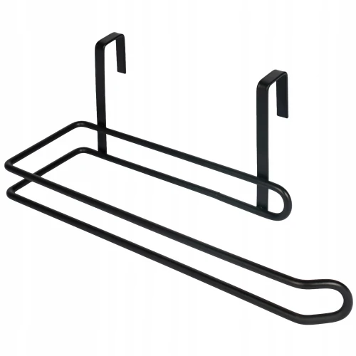Uchwyt na ręcznik papierowy zawieszany metalowy czarny 25cm